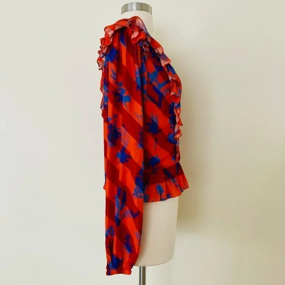 Anthropologie Siddhartha Bansal Ruffled Mansard Blouse Size Medium NWOT - Picture 5 of 15